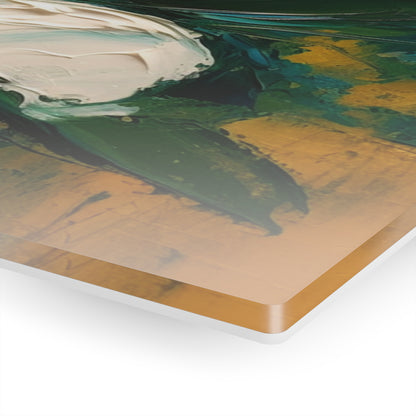 Floral Symphony: Acrylic Prints featuring an Abstract Oil Painting of Jasmine