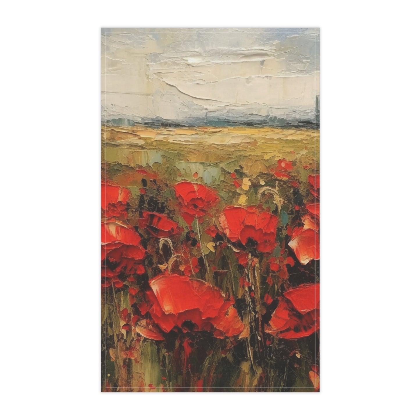 Abstract Poppy Fields: Kitchen Towel for Artistic Inspiration