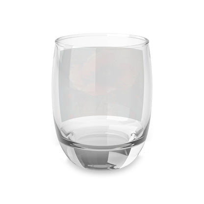 Poppy Elegance: Whiskey Glass with Delicate Flower Drawings