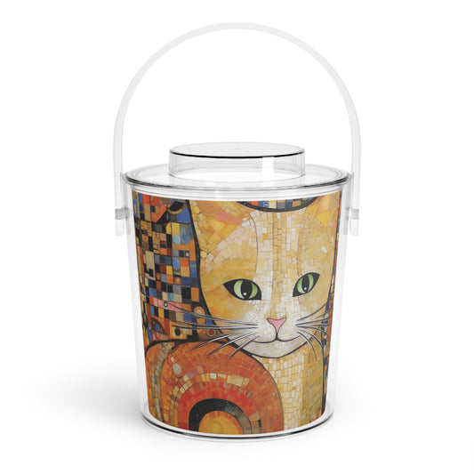 Timeless Beauty: Vienna Secession-Inspired Ice Bucket with Tongs