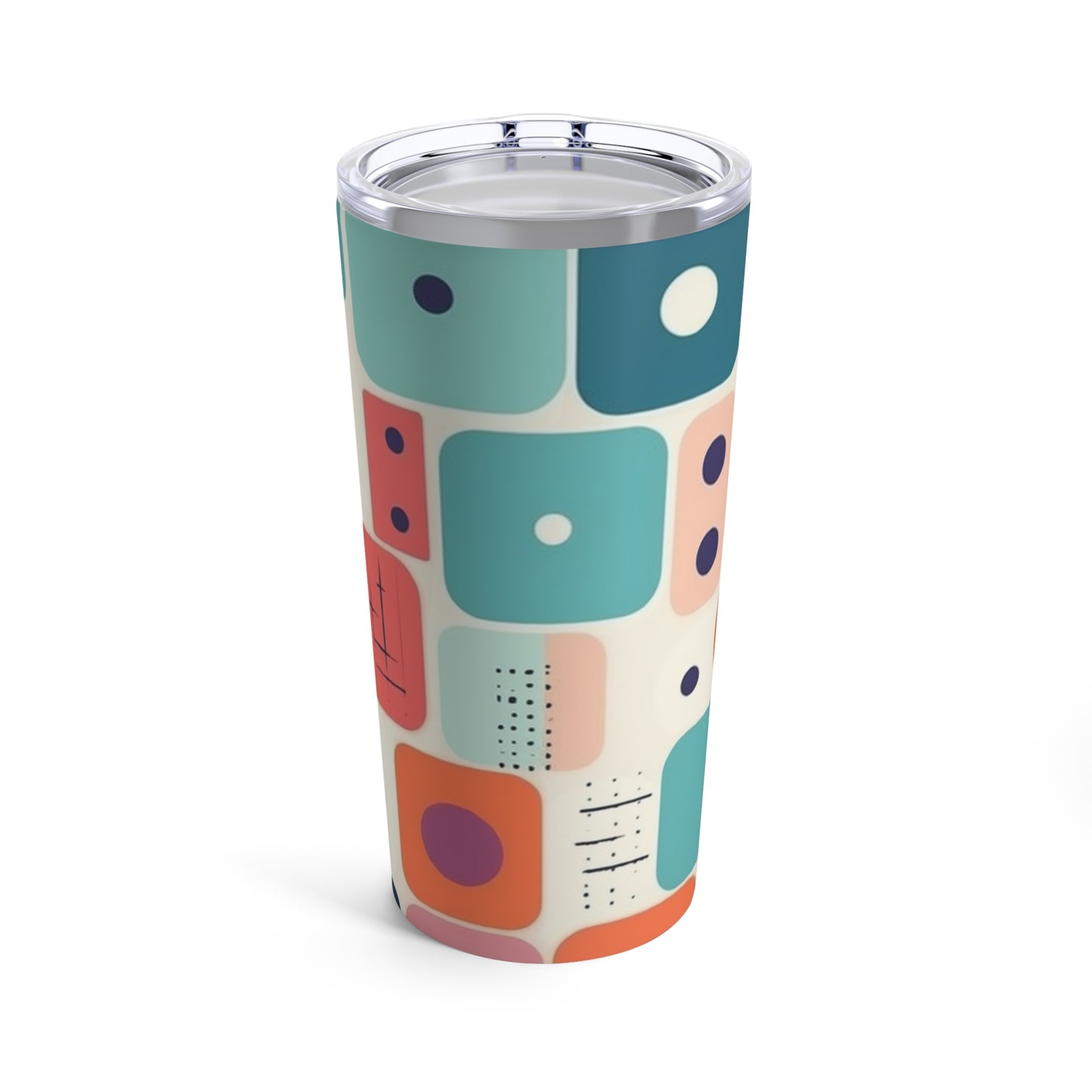 Retro Chic: Atomic Age-Inspired Tumbler with Midcentury Modern Design and 1960s Fashion
