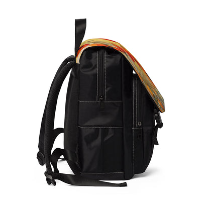 Elevate Your Style: Unisex Casual Shoulder Backpack Adorned with Gustav Klimt's Poppies