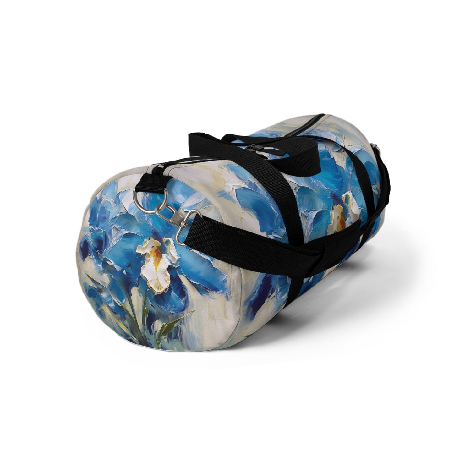 Embrace Artistic Expression with Blue Orchid Abstract Painting Duffel Bag