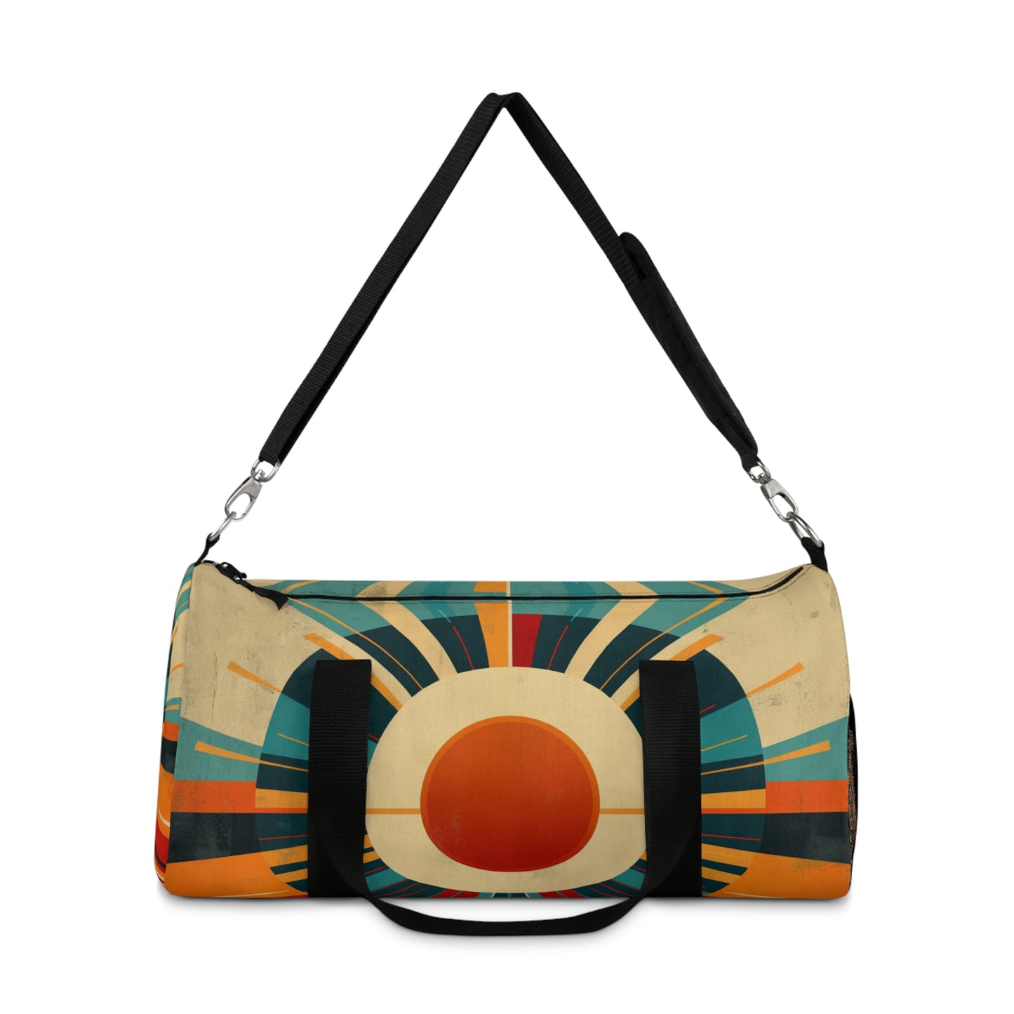 Minimalist Sunshine: Midcentury Modern Sun Duffel Bag
