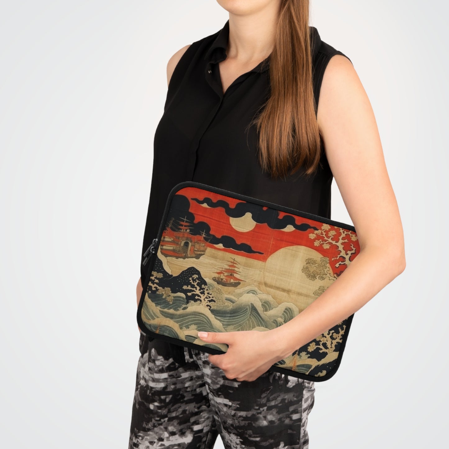 Artistic Fusion - Where Japanese Tapestry Meets the Perfect Laptop Sleeve