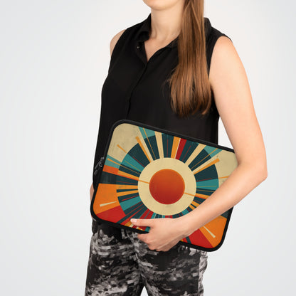 Minimalist Sunshine: Midcentury Modern Sun Laptop Sleeve
