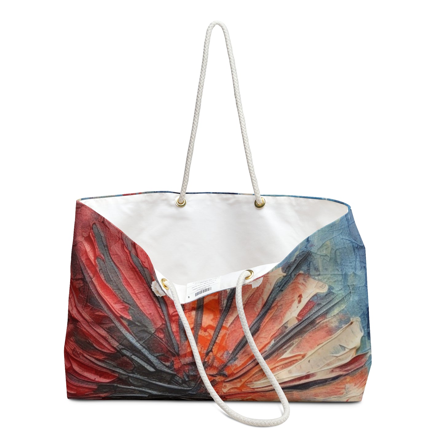 Umbrella Painting Weekender Bag: Channel Your Inner Artist with Abstract Oil Paint