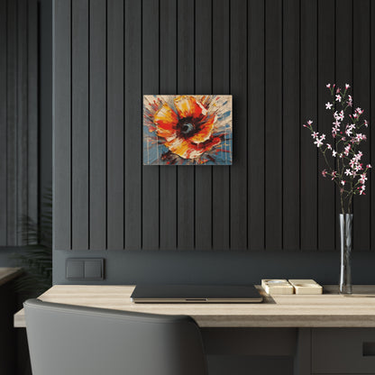 Poppy Symphony: Acrylic Prints with Abstract Floral Artwork