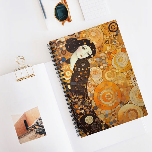 Sensual Symmetry: Spiral Notebook Embodying the Essence of Symbolism in 19th Century Art