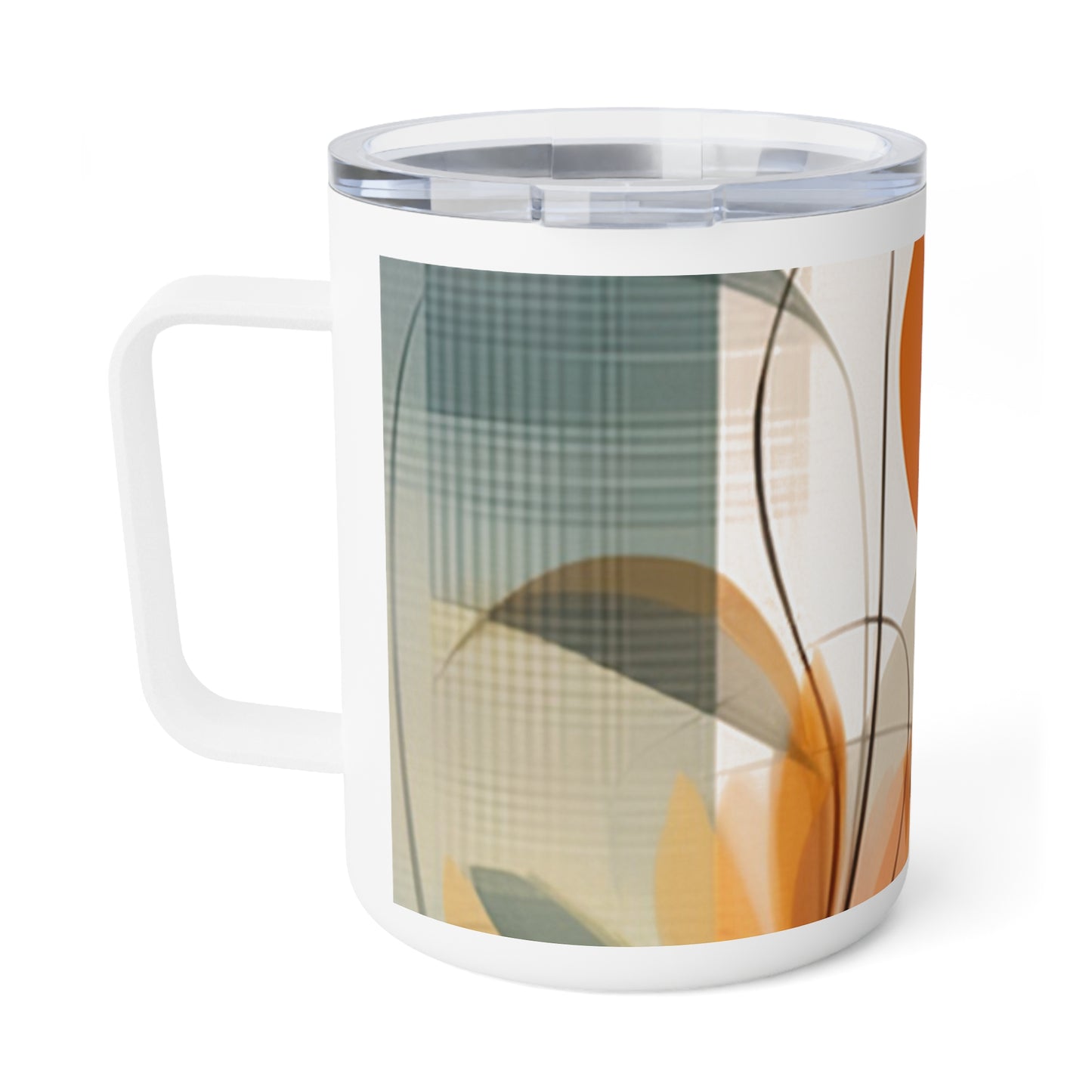 Minimalist Home Decor Essential: Flower Insulated Coffee Mug in Vintage Fashion