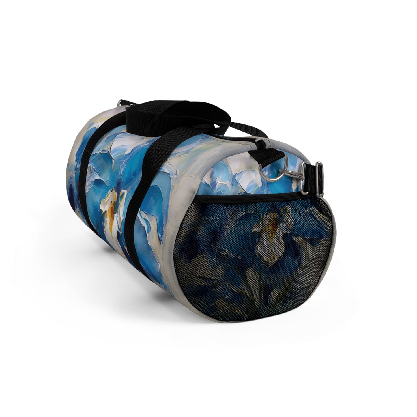 Embrace Artistic Expression with Blue Orchid Abstract Painting Duffel Bag