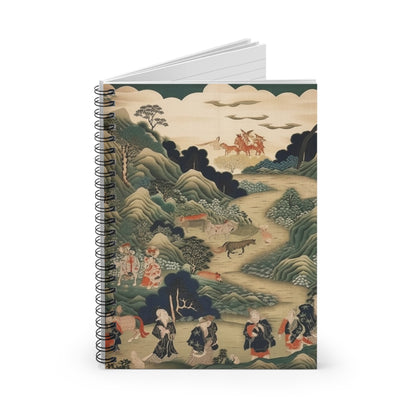 Japanese Tapestry Spiral Notebook: Embrace the Artistic Splendor