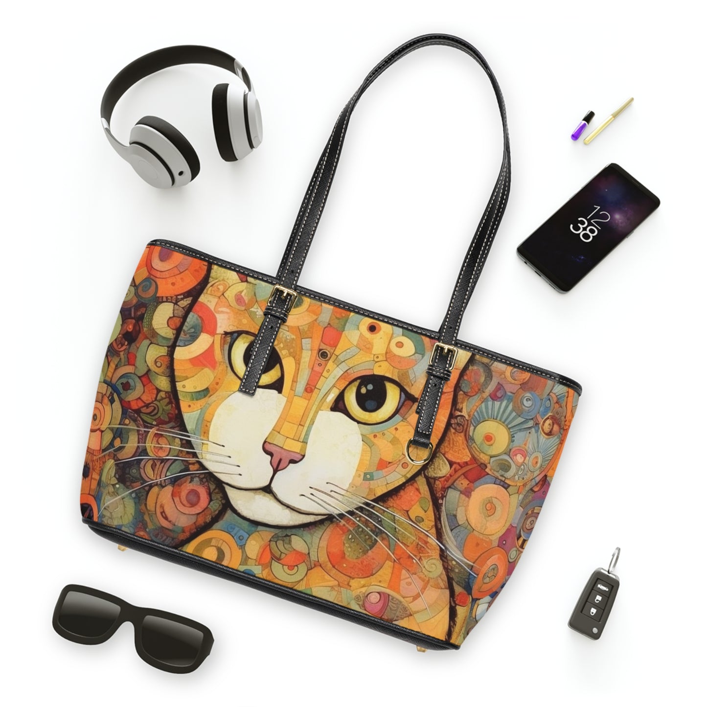 Art Nouveau Revival: Klimt-Inspired PU Leather Shoulder Bag