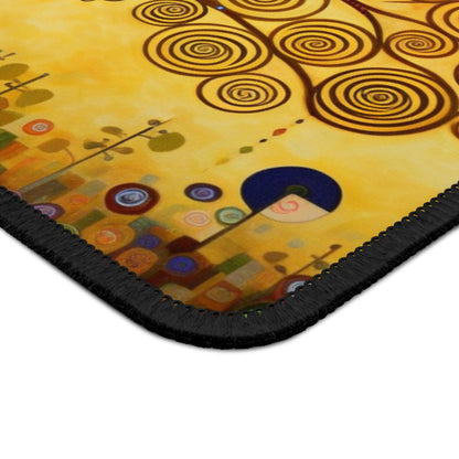 Symbolic Harmony: Gustav Klimt Tree of Life Gaming Mouse Pad, Embrace Artistic Elegance