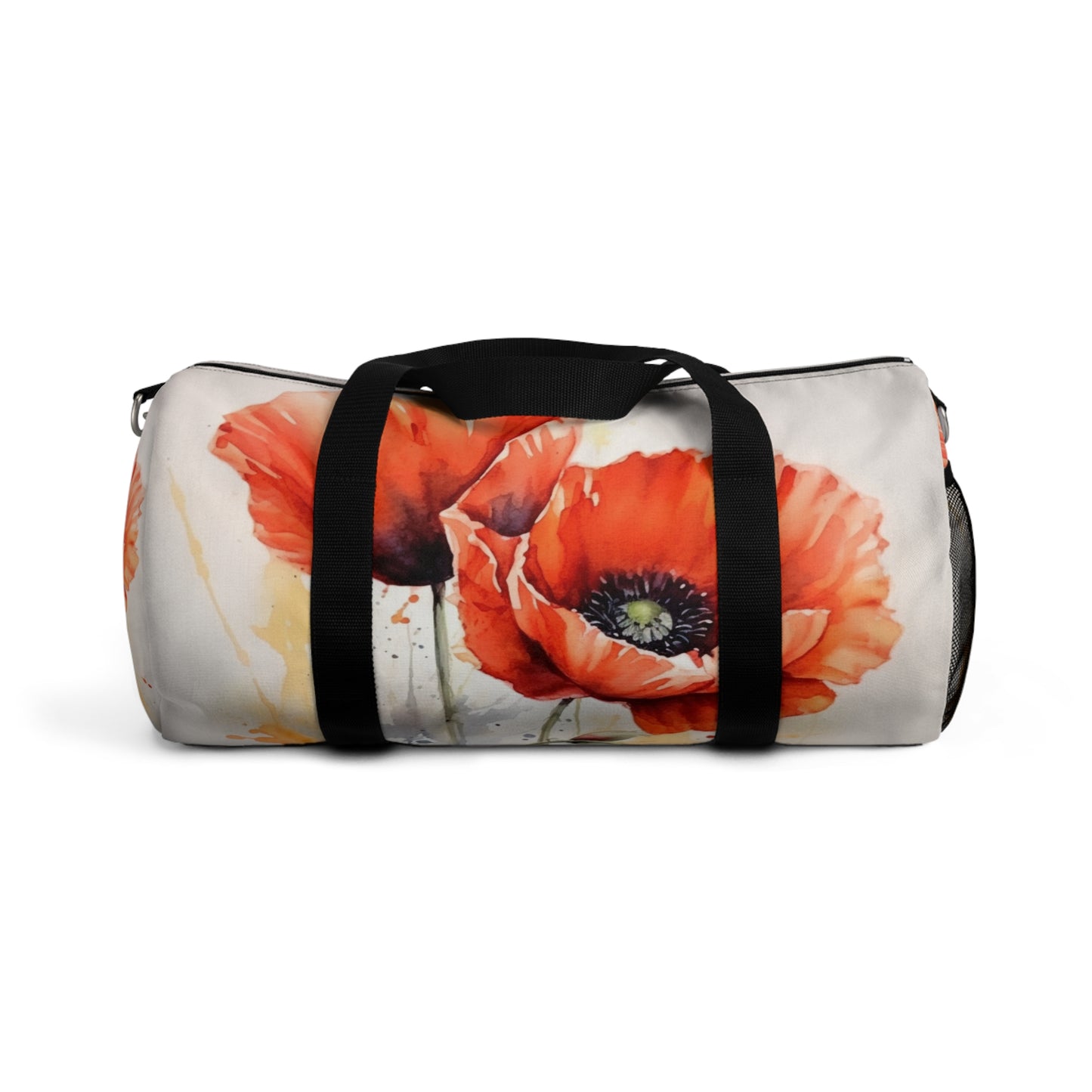 Whimsical Poppy Flower Watercolor Duffel Bag: An Artistic Delight