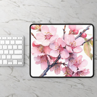Whimsical Delight: Watercolor Cherry Blossom Tree Gaming Mouse Pad