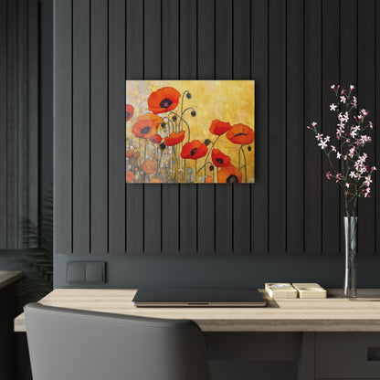 Acrylic Prints Adorned with Gustav Klimt's Poppies