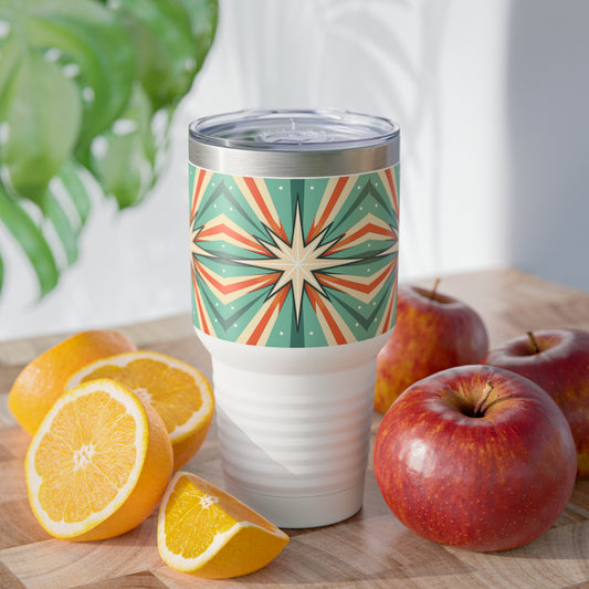 Retro Candy-Colored Charm: Midcentury Modern Ringneck Tumbler for Vintage Enthusiasts