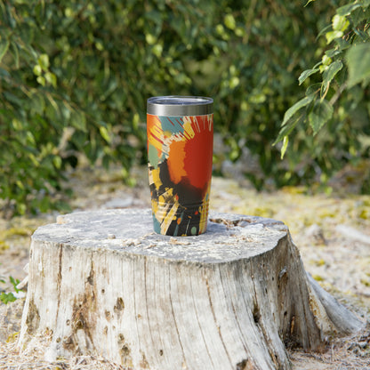 Dynamic Abstractions: Colorful Patchwork Tumbler