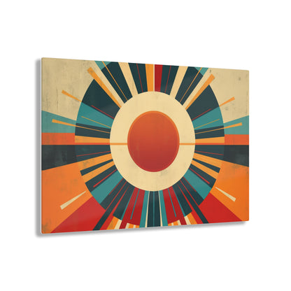Minimalist Sunshine: Midcentury Modern Sun Acrylic Prints