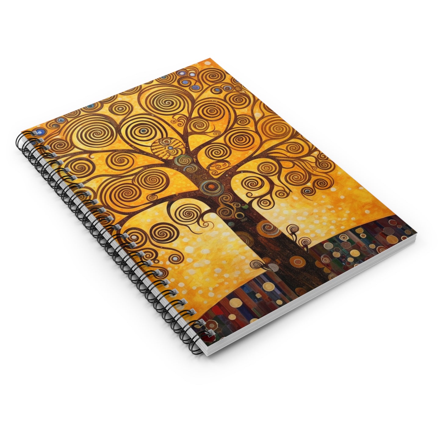 The Tree of Life Spiral Notebook: A Modern Art Tribute to Gustav Klimt