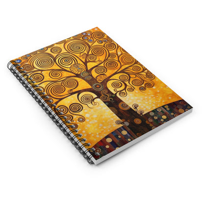 The Tree of Life Spiral Notebook: A Modern Art Tribute to Gustav Klimt
