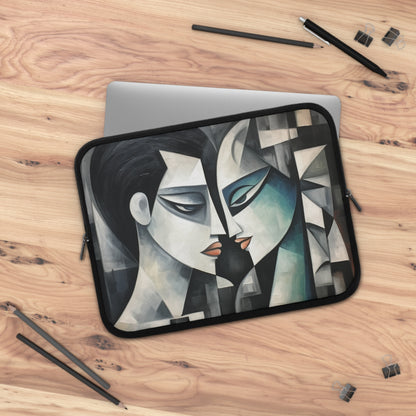 Laptop Sleeve with Cubist Art: Artistic Finesse and Abstract Flair