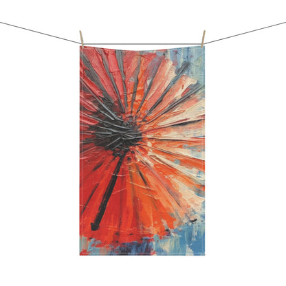 Umbrella Painting Kitchen Towel: Channel Your Inner Artist with Abstract Oil Paint