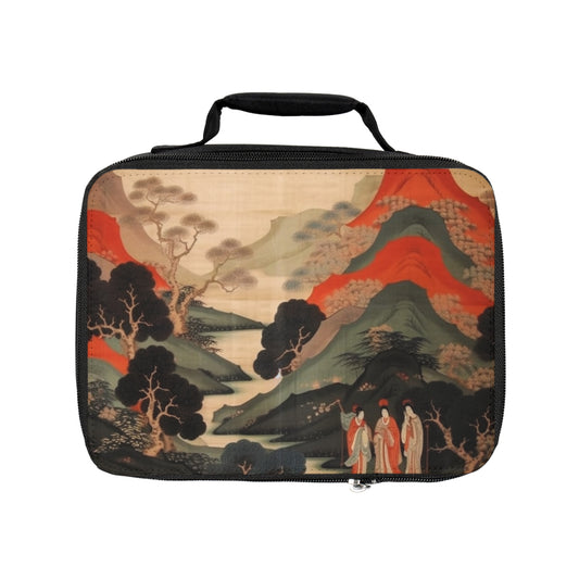 Custom Japanese Tapestry on a Lunch Bag - Unique Artistic Expression