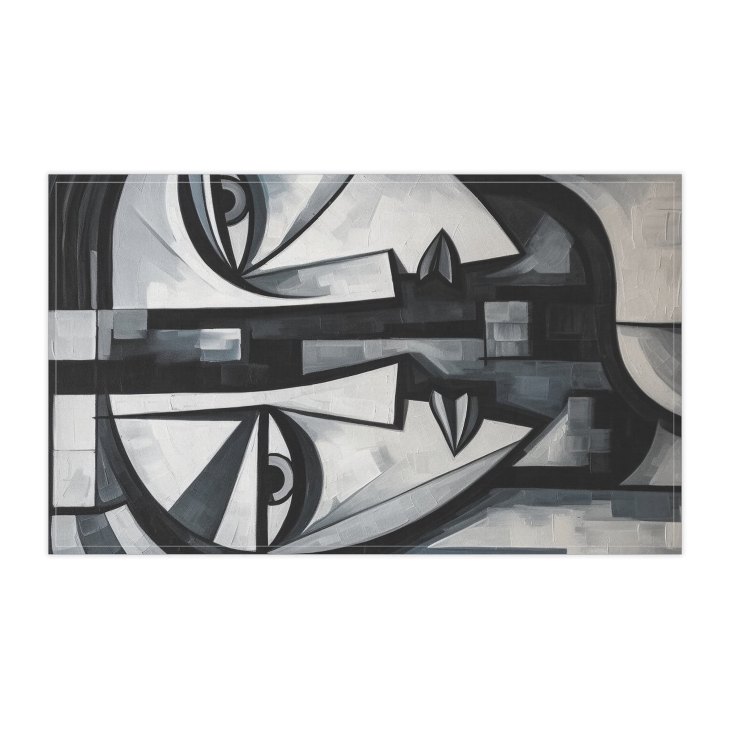 Cubist Paintings Kitchen Towel: Captivating Brush Strokes
