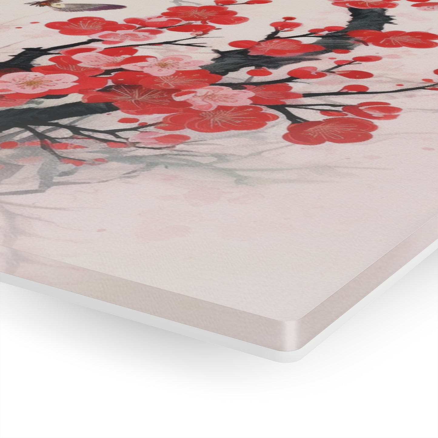 Cherry Blossom Delight: Acrylic Prints Adorned with Intricate Flower Drawings and Artistry