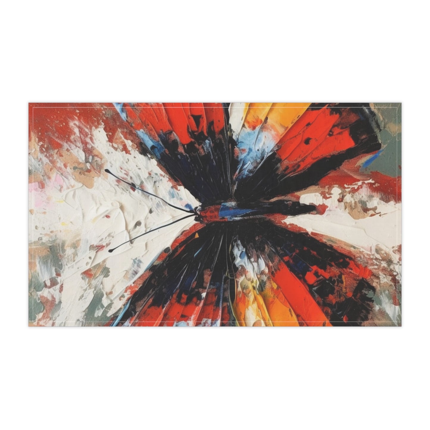 Kitchen Towel with Bauhaus-Inspired Butterfly Drawing: A Harmonious Blend of Art and Functionality