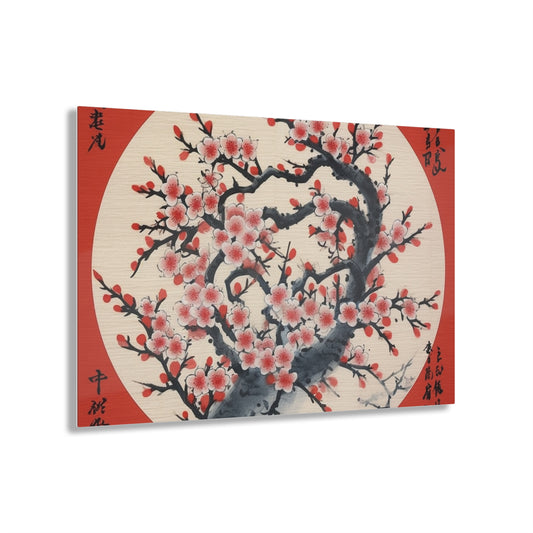 Enchanting Petal Symphony: Acrylic Prints Celebrating Cherry Blossom Tree Drawings