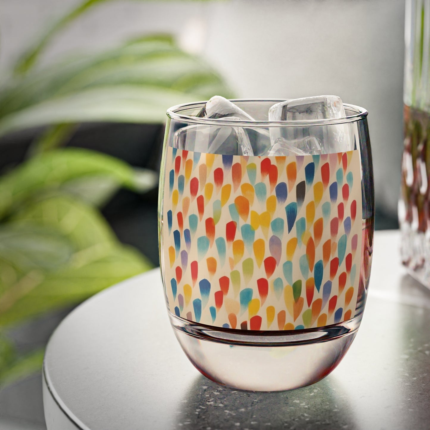Ellsworth Kelly Inspired Whiskey Glass: A Fusion of Energy and Translucent Colors