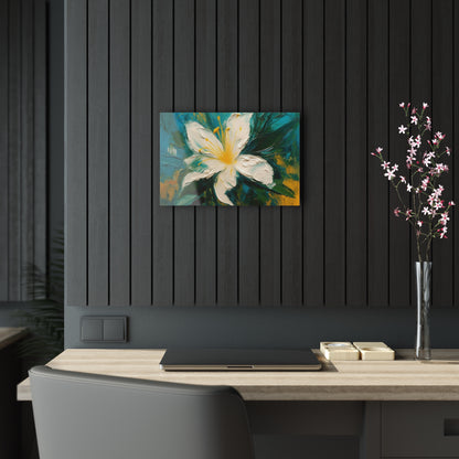 Floral Symphony: Acrylic Prints featuring an Abstract Oil Painting of Jasmine