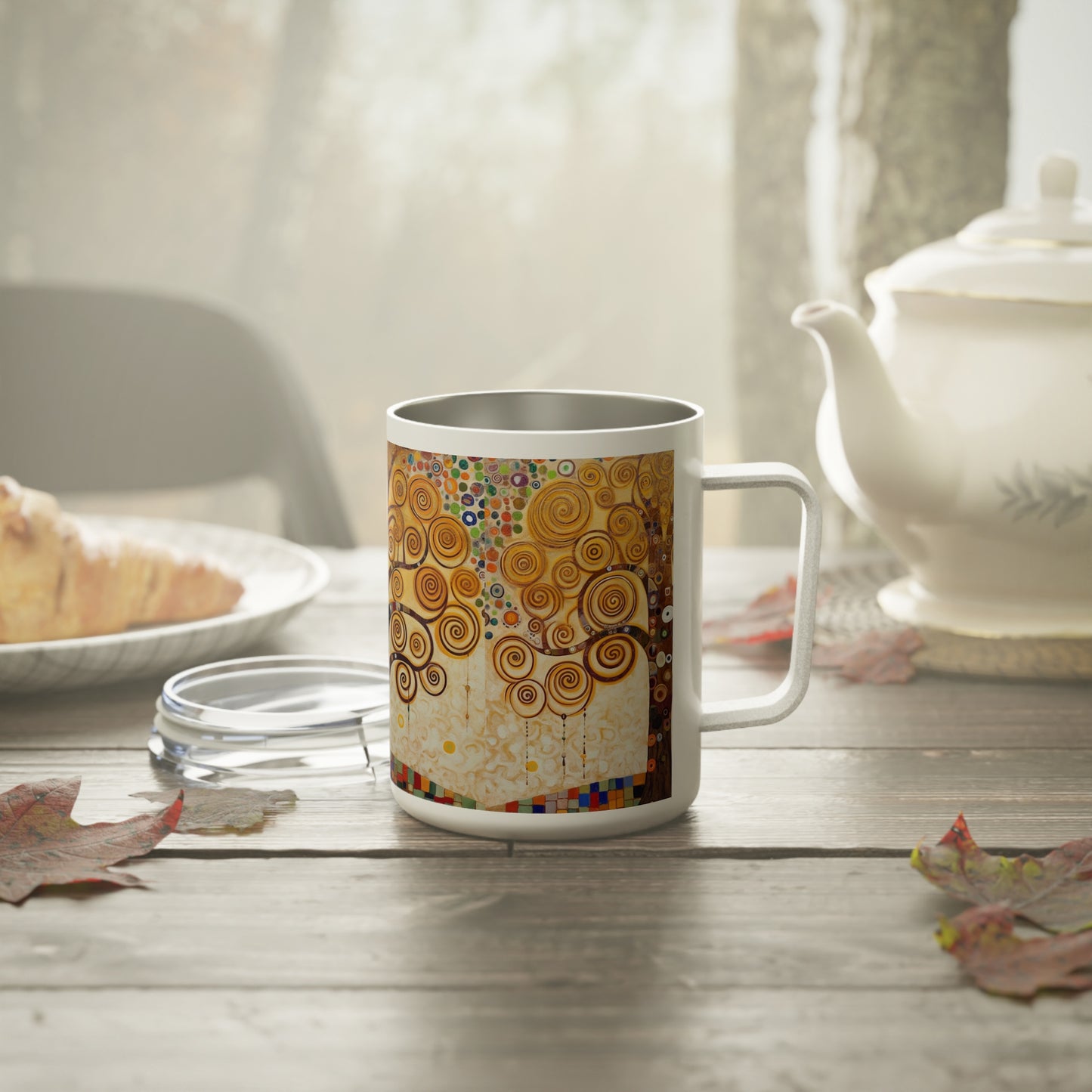 Vienna Secession Delight: Gustav Klimt Tree of Life Insulated Coffee Mug