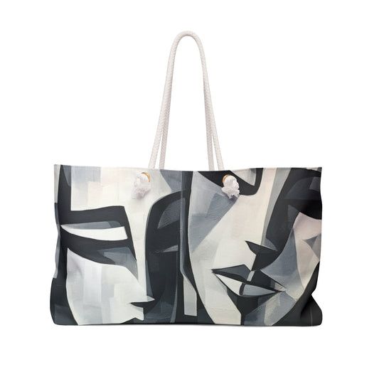 Abstract Oil Paint Weekender Bag: Cubist Artistry in a Portable Masterpiece