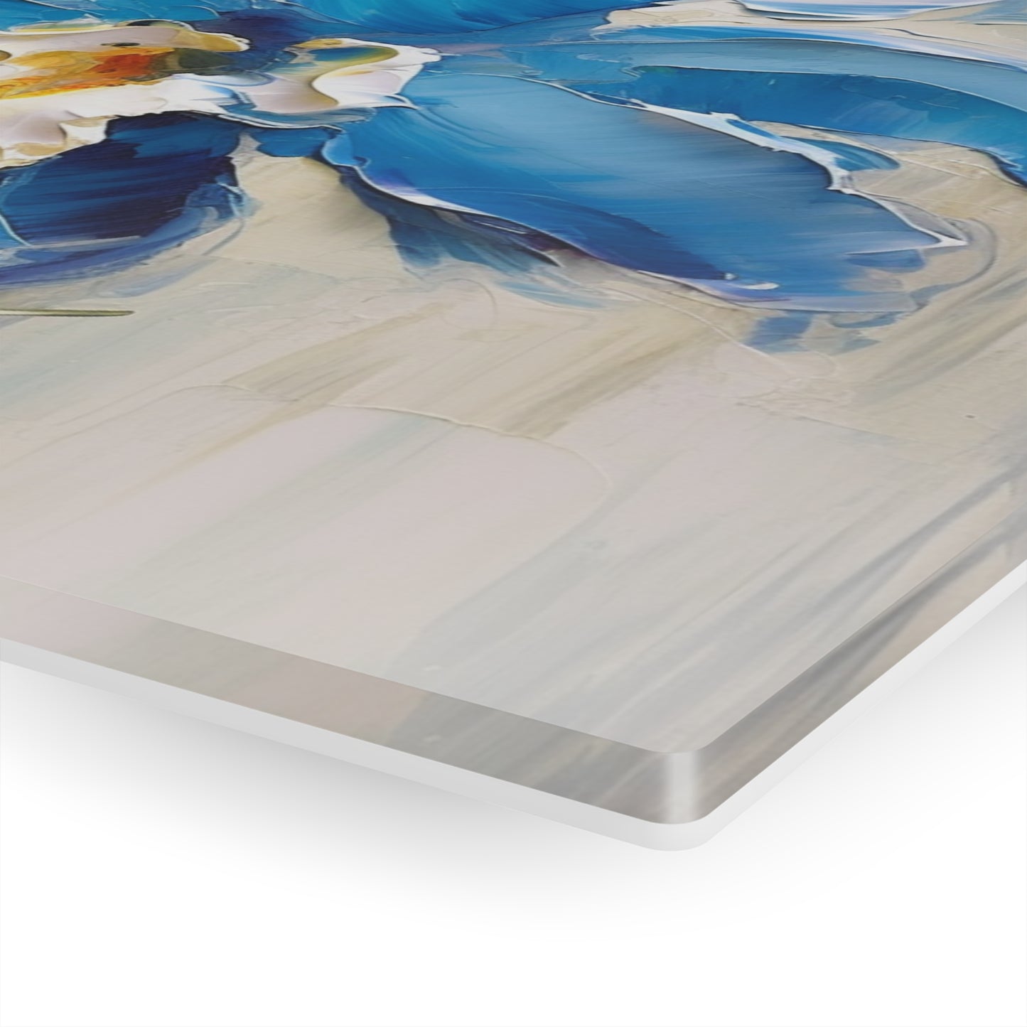 Embrace Artistic Expression with Blue Orchid Abstract Painting Acrylic Prints