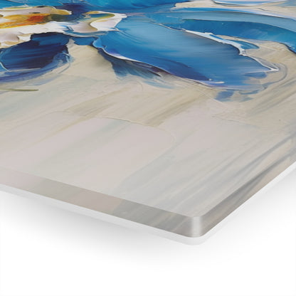 Embrace Artistic Expression with Blue Orchid Abstract Painting Acrylic Prints