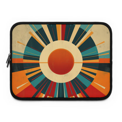 Minimalist Sunshine: Midcentury Modern Sun Laptop Sleeve