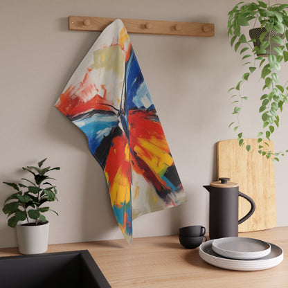 Brush Strokes of Butterfly Splendor: Kitchen Towel for Artistic Inspiration