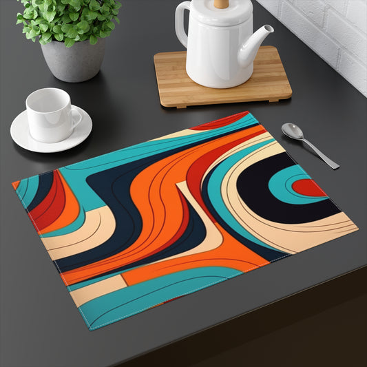 Midcentury Abstractions: Abstract-Inspired Placemat for Atomic Age Design