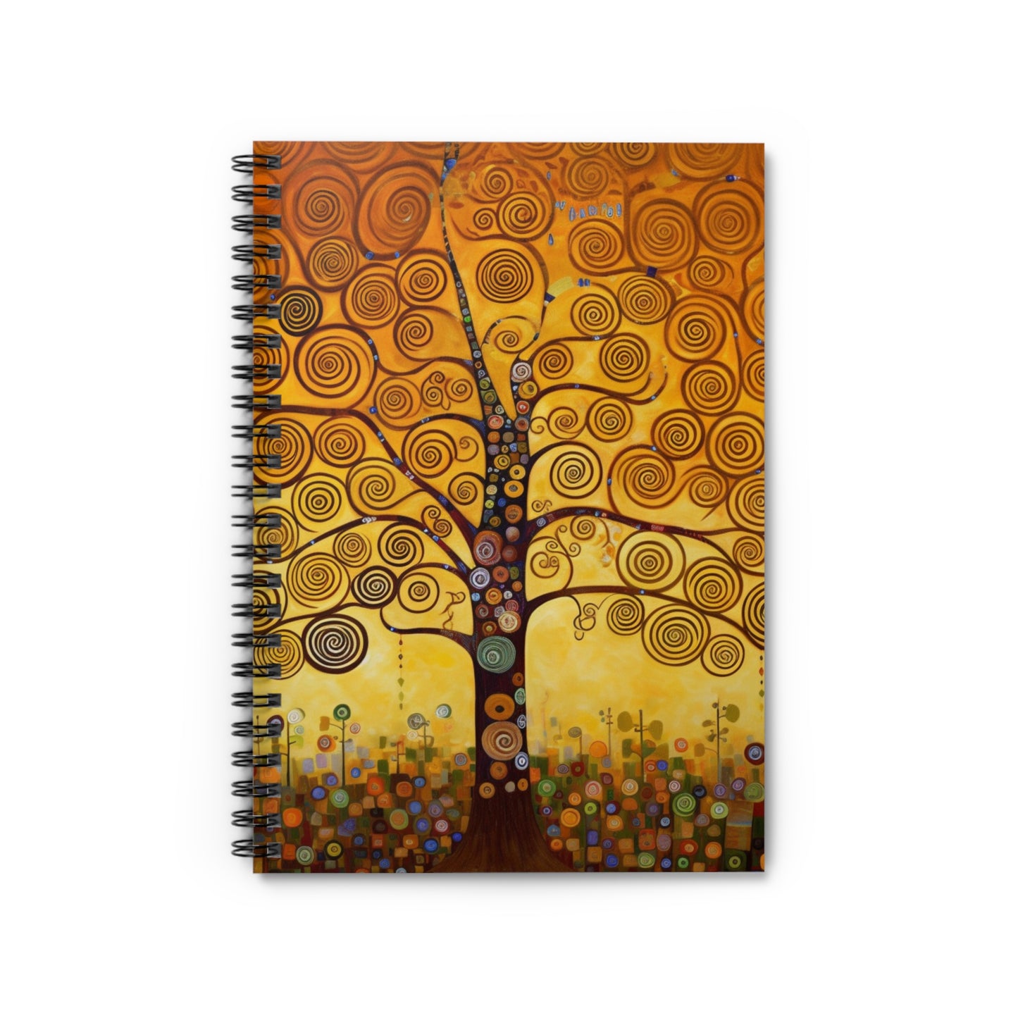 Symbolic Harmony: Gustav Klimt Tree of Life Spiral Notebook, Embrace Artistic Elegance