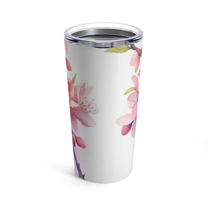 Cherry Blossom Delight: Floral Watercolor Tumbler