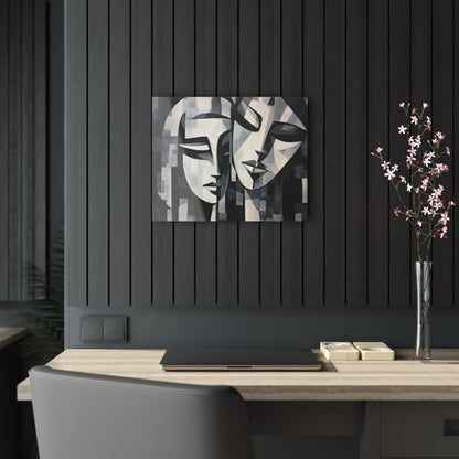 Abstract Oil Paint Acrylic Prints: Cubist Artistry in a Portable Masterpiece