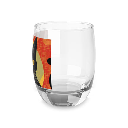 Midcentury Whisker Delight: Atomic Age Design Meets Cat-Inspired Whiskey Glass for Vintage Fashion Lovers