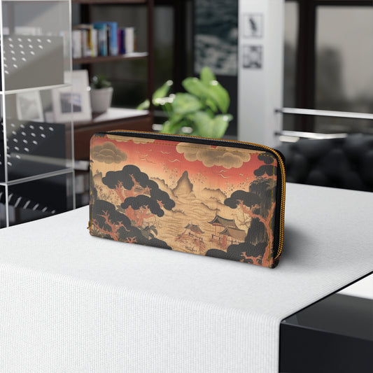 Custom Japanese Tapestry Zipper Wallet: Your Personalized Artistic Statement