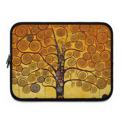 Symbolic Harmony: Gustav Klimt Tree of Life Laptop Sleeve, Embrace Artistic Elegance
