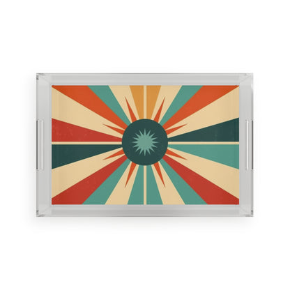 Vintage Fashion Inspiration: Starburst Acrylic Serving Tray with 1950s and 1960s Flair