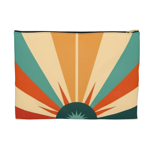 1960s Fashion Inspired Starburst Candy Colored Accessory Pouch